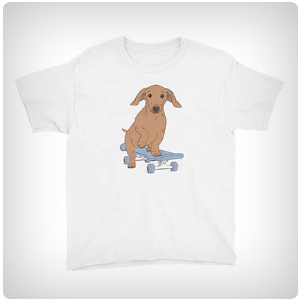 Dachshund On A Skateboard T-shirt