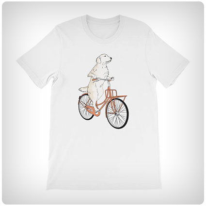 Golden Retriever On A Bike T-shirt