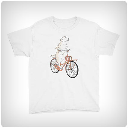 Golden Retriever On A Bike T-shirt