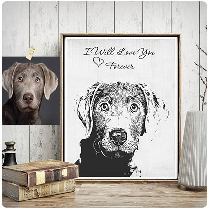 I Will Love You Forever Personalized Pet Portrait