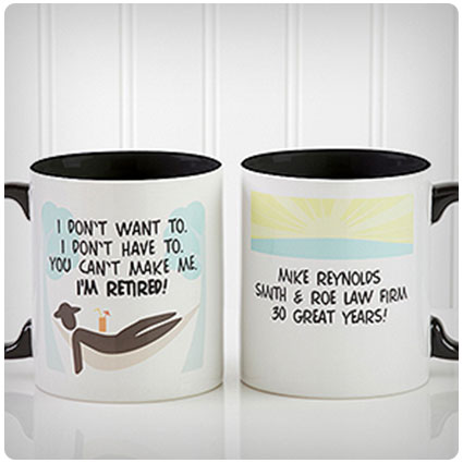 I'm Retired Personalized Retirement Coffee Mug