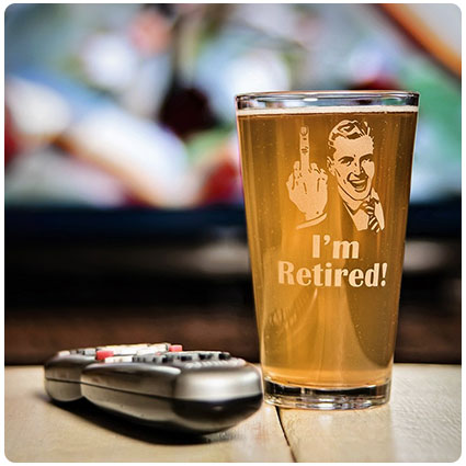 I'm Retired! Pint Glass