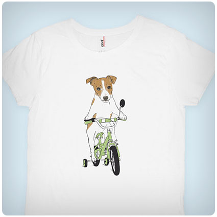 Jack Russell Terrier On A Tricycle T-shirt