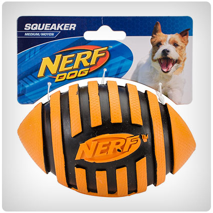 Nerf Dog Spiral Squeak Football