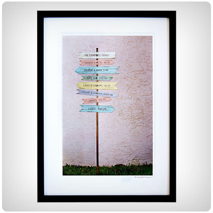 Personalized Family Signpost Art