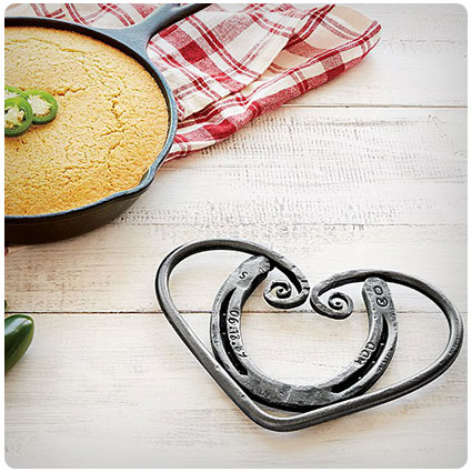 Personalized Horseshoe Heart Trivet