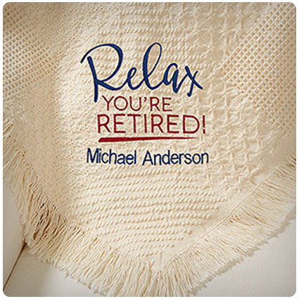 Relax You're Retired Personalized Afghan