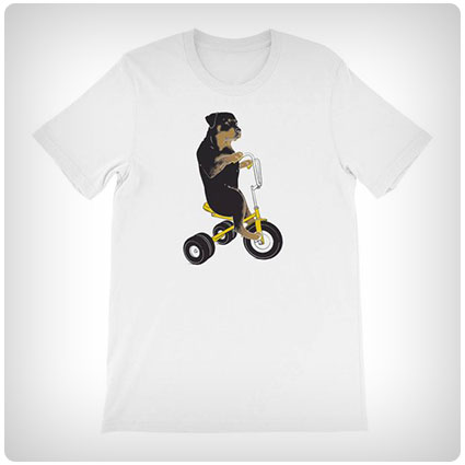 Rottweiler On A Tricycle T-shirt