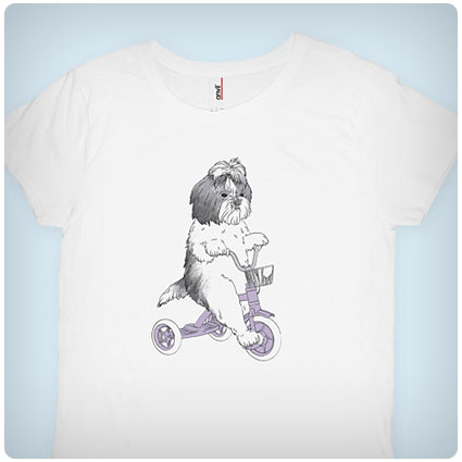 Shih Tzu On A Tricycle T-shirt