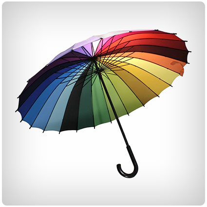 Streamline Rainbow Color Wheel Umbrella