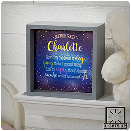 Bedtime Prayer Personalized LED Light Shadow Box