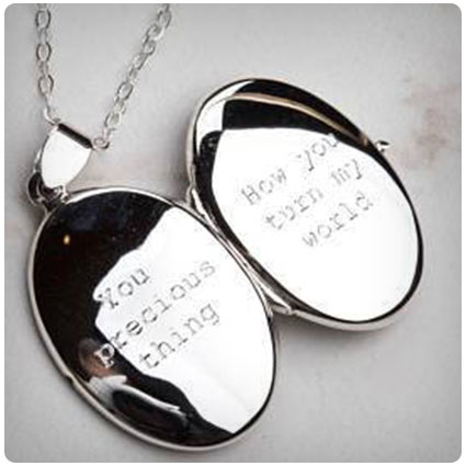 Engraved Sterling Silver Locket