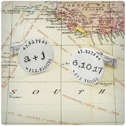 Latitude Longitude Cufflinks