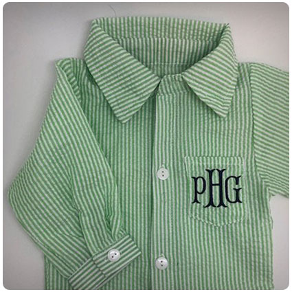 Monogrammed Baby Gown