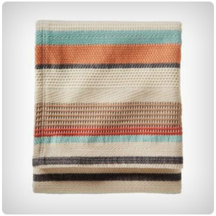 Pendleton Cotton Jacquard Coral Chimayo Blanket